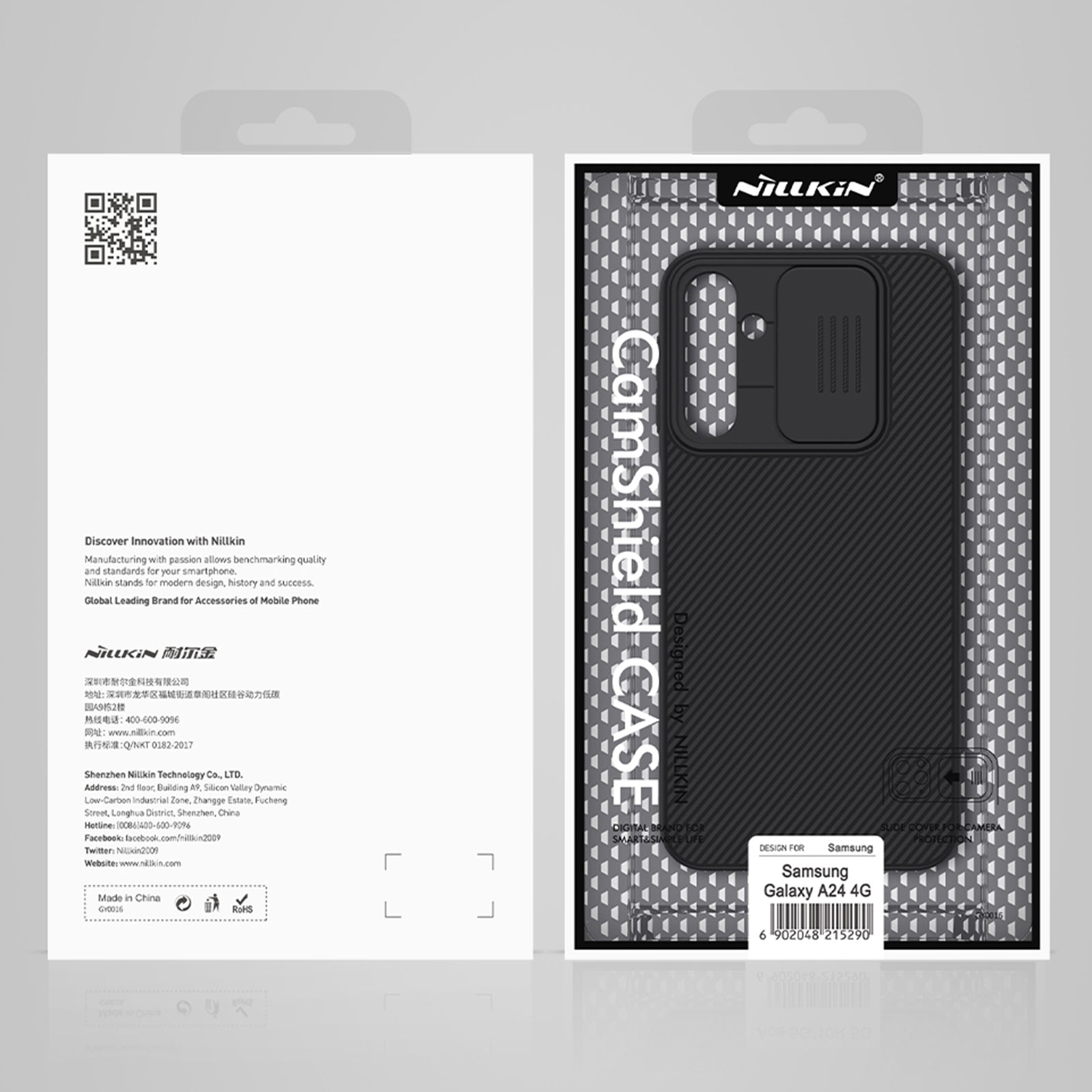 NILLKIN CamShield pro PC telefon Samsung Galaxy A24 4G Pouzdro Posuvná ochrana objektivu Kryt telefonu – černý NILLKIN CamShield pro PC telefon Samsung Galaxy A24 4G Pouzdro Posuvná ochrana objektivu Kryt telefonu – černý